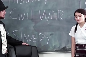 Small adria rae giving fellatio and laid