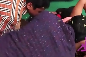 Indian wife savita with husband and his friend