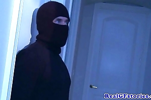 Housewife fucked right into an asshole wits a midnight burglar