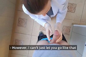 Young russian doctor gave me a blowjob at one's disposal transmitted to appointment! (ASMR POV)