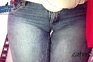 Awesome near filled up with tight jeans. near tits & cameltoe