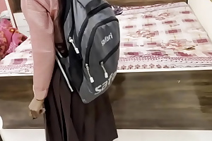 Indian hot desi college girl come to school and fucked her
