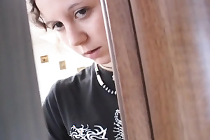 Innocent teenie finds out the brush slut procreator fucking with a stranger
